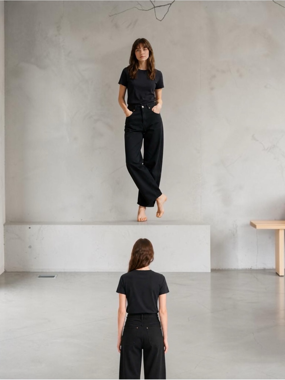 Barrels Leg Pants in Black